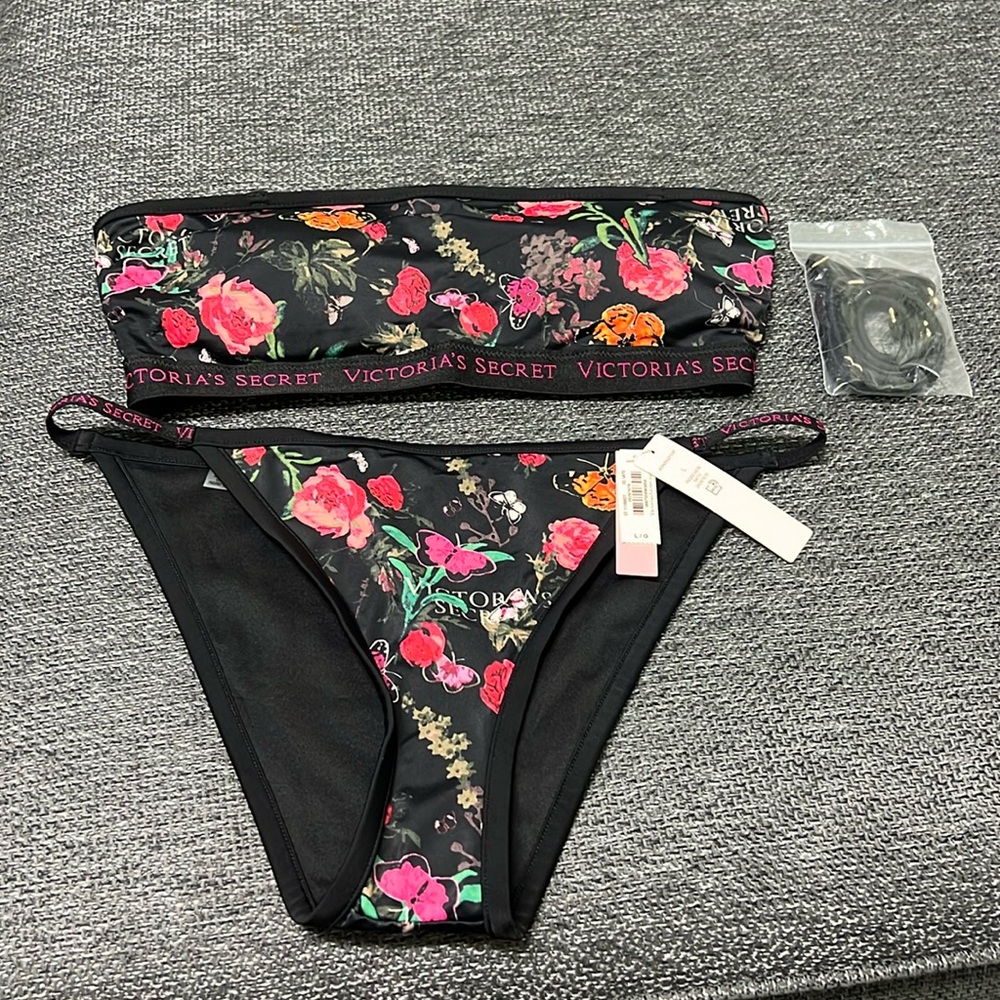 VS Floral Swim Set Top Size M and Bottom Size L